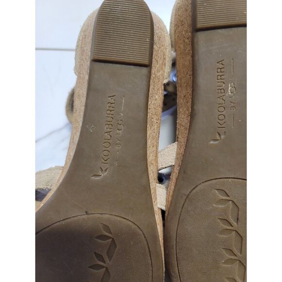 Womens Koolaburra by Ugg beige wedge sandals - Picture 5 of 6